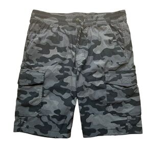 Weatherproof Vintage Youth Boy's Black Camo Cargo Shorts